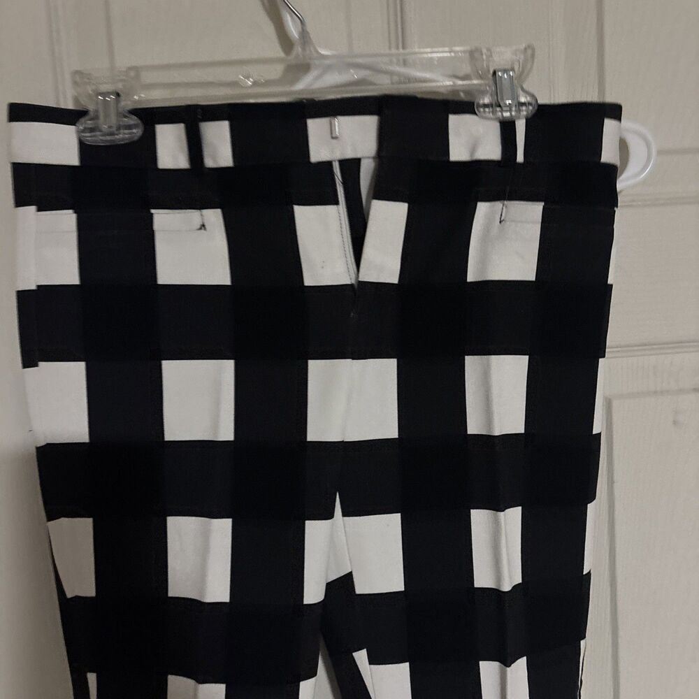 BANANA REPUBLIC SLOAN Pants Womens 2 Career Tapered Plaid Zip - Picture 3 of 9